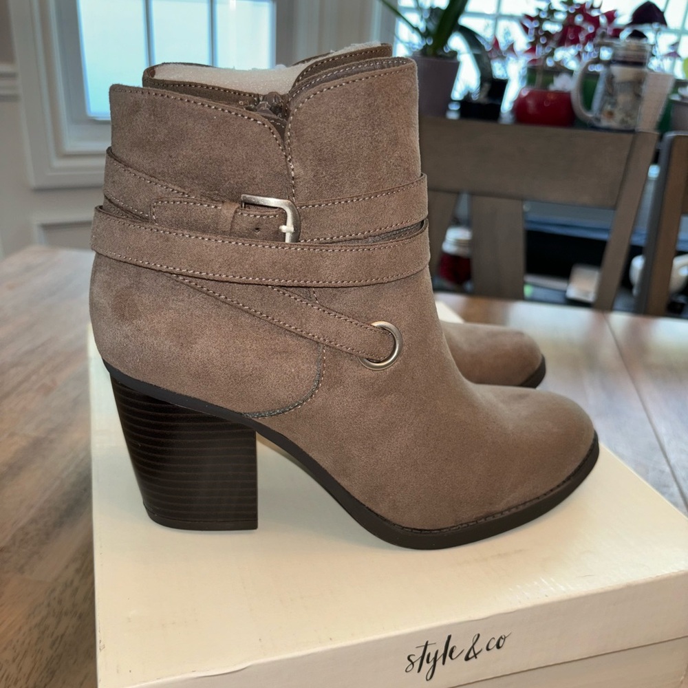 Style & Co Taupe Boots - Picture 2 of 5